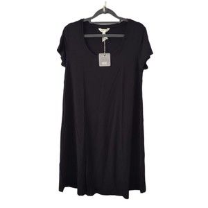 Matilda Jane Black T-shirt Dress Womens Small Rayon Spandex Blend Casual Dreams